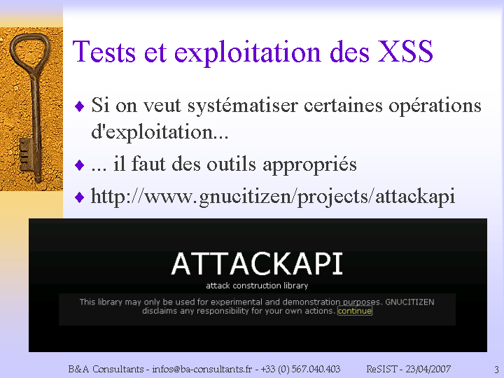Tests et exploitation des XSS