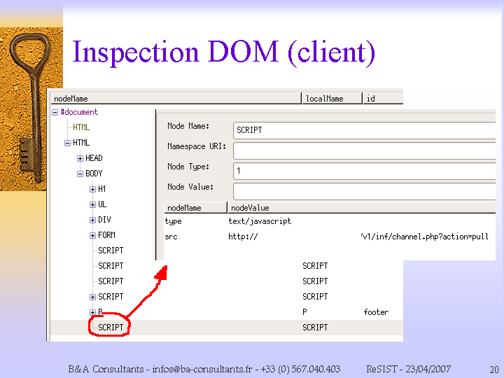 Inspection DOM (client)