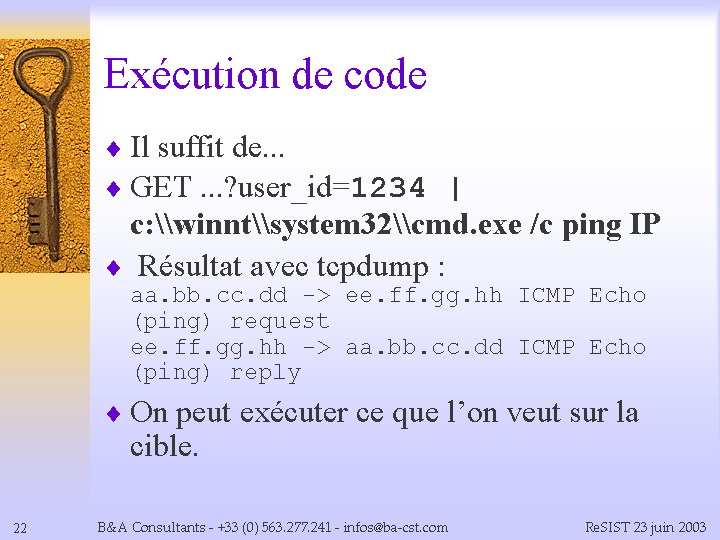 Exécution de code