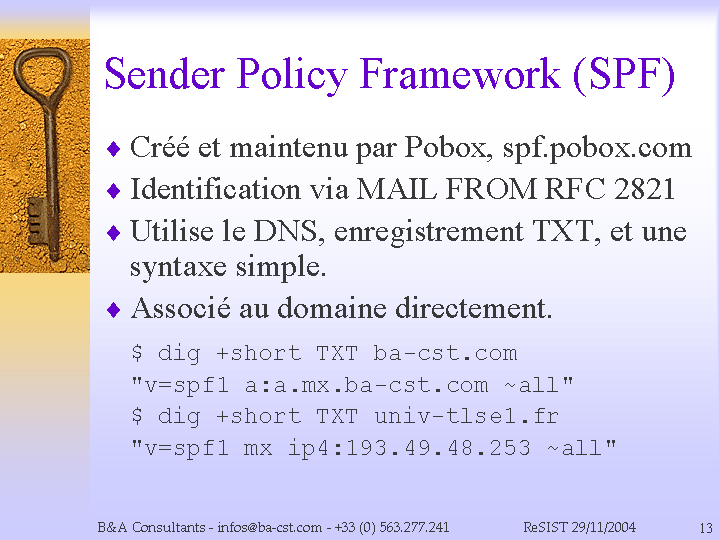 Sender Policy Framework (SPF)