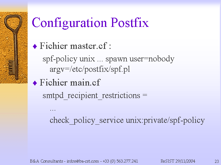 Configuration Postfix