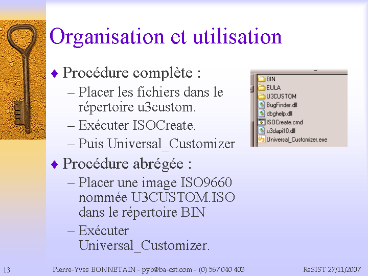 Organisation et utilisation