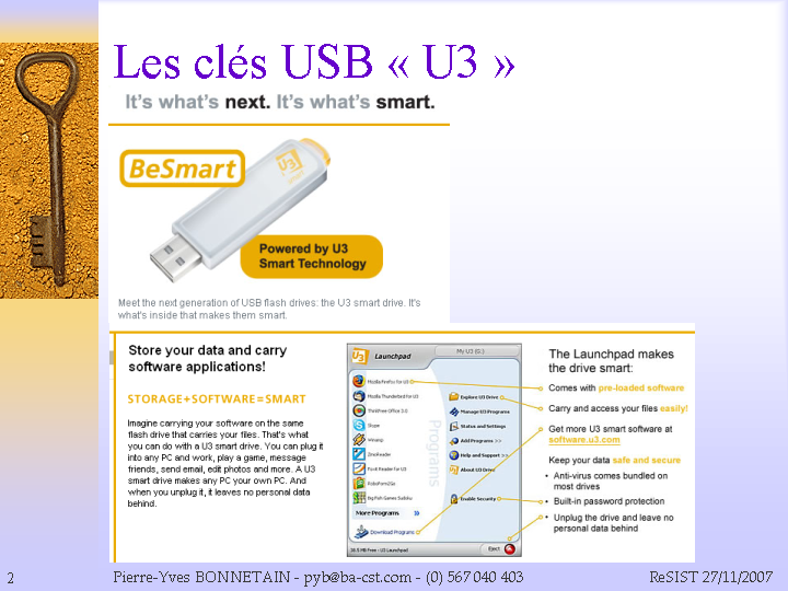 Les clés USB « U3 »